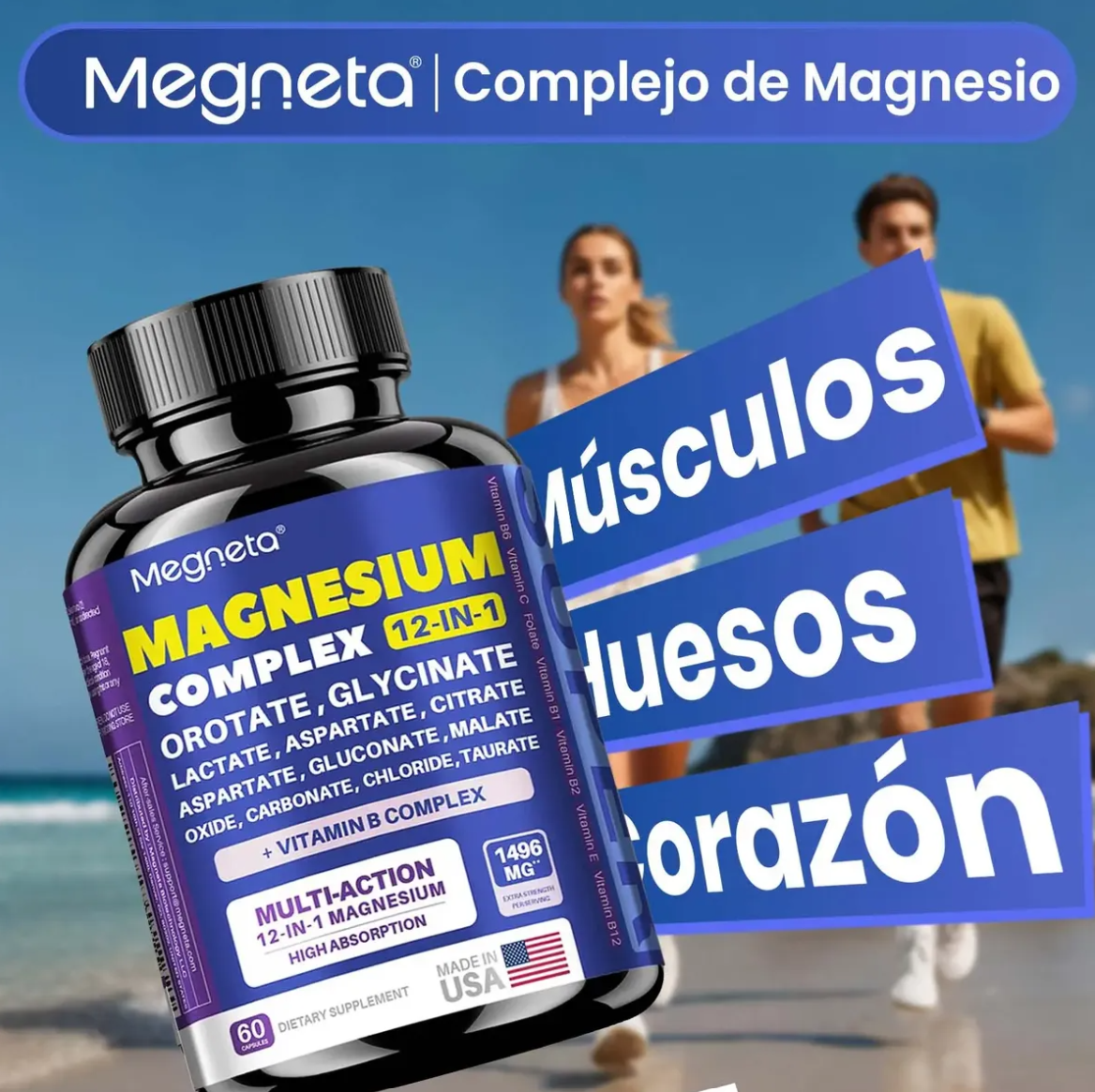 Suplemento Megneta Magnesio Complex 60cp
