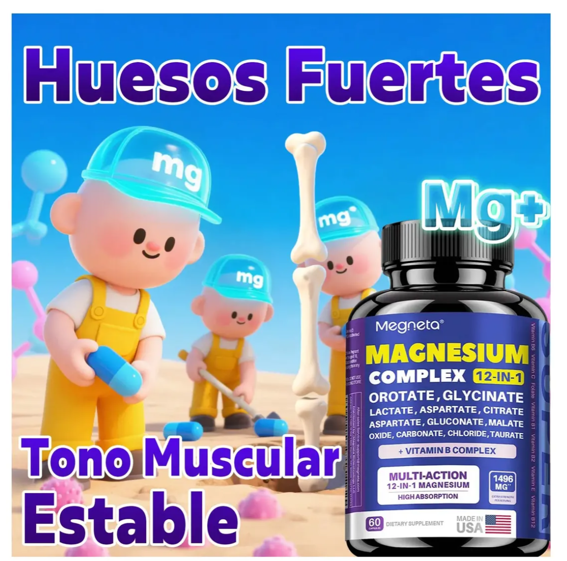 Suplemento Megneta Magnesio Complex 60cp